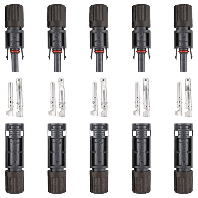 10/20/40/100 PCS Wholesale IP68 30A/1500V PV Solar Conenctor QC4 Solar Connector PV Connector Kit for 2.5/4/6mm2 Solar Cable