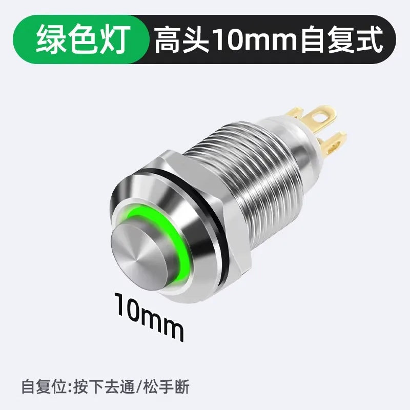 10mm_Button_High_head_Momentary_type_with_Green_led