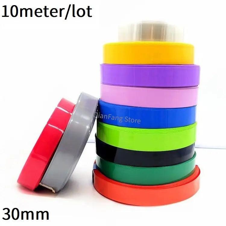 10M/roll PVC Heat Shrink Tube 30mm diameter/ Multicolor optional - electrical center b2c