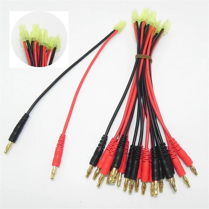 mini tamiya connector.0PCS/Lot Mini Tamiya Connector 4.0mm Banana Plug with High Temperature Silicone Wire 14AWG Cable Lenght 15cm