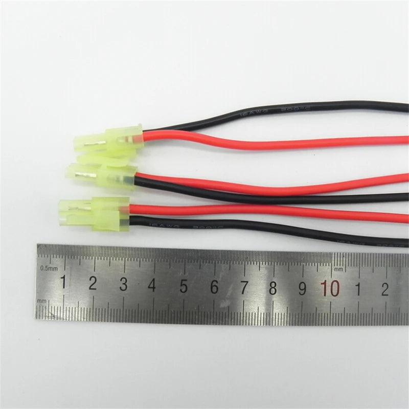 0PCS/Lot Mini Tamiya Connector 4.0mm Banana Plug with High Temperature Silicone Wire 14AWG Cable Lenght 15cm