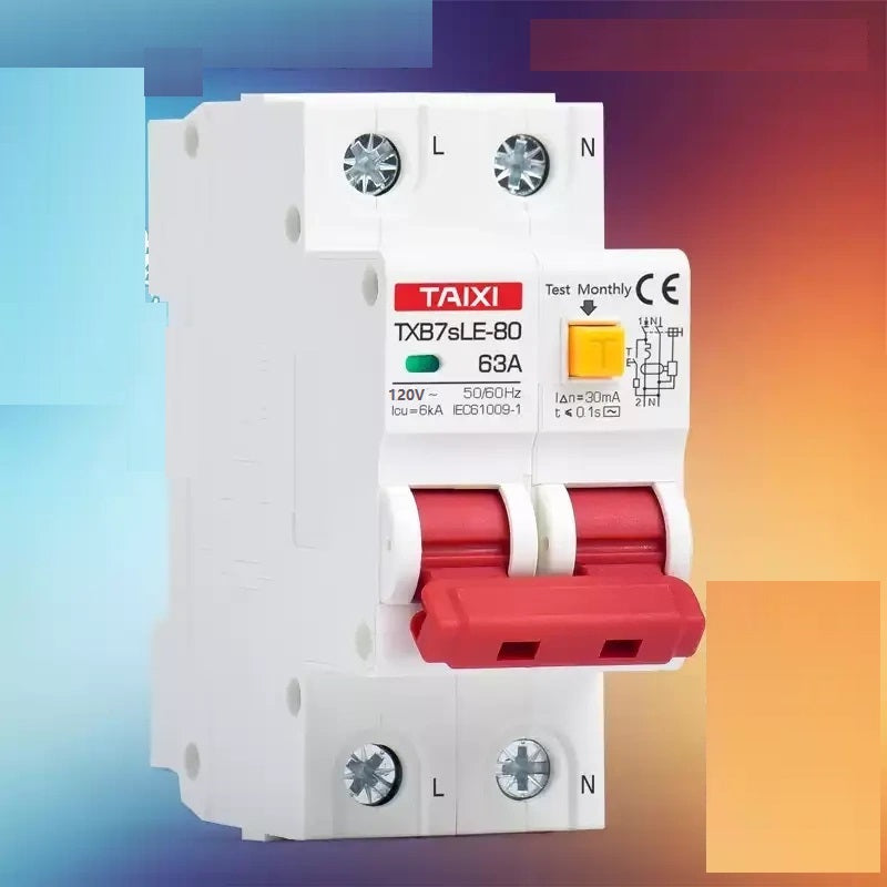 RCCB,Residual Current Circuit Breaker,120V RCCB,2P RCCB,30mA RCD,earth leakage breaker,US residential panel breaker,10A‑63A rccb,replacement rccb,din rail fault current protector,household shock protection breaker
