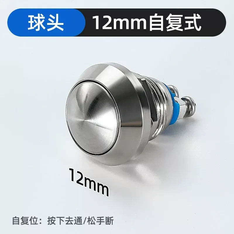 ball head push button,screw terminal button,12mm waterproof button