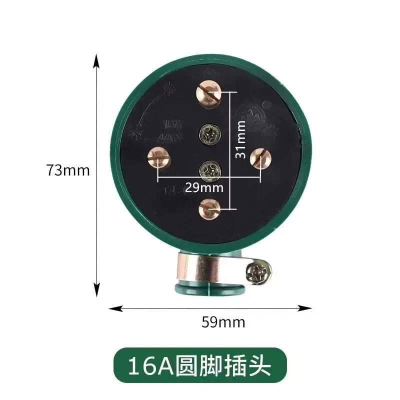 industrial power plug socket,3‑phase 4‑wire connector,440v industrial 16a plug 