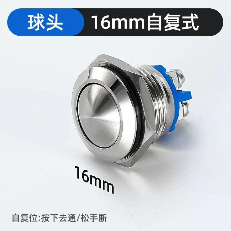 ball head push button,screw terminal button,16mm momentary type waterproof button