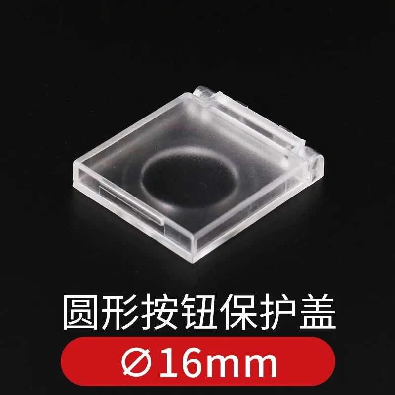 Push Button Protective Cover, Waterproof Dustproof Anti-oil Button Guard Cap, Warning Ring, for 12/16/19/22/25mm Metal Pushbutton Switch