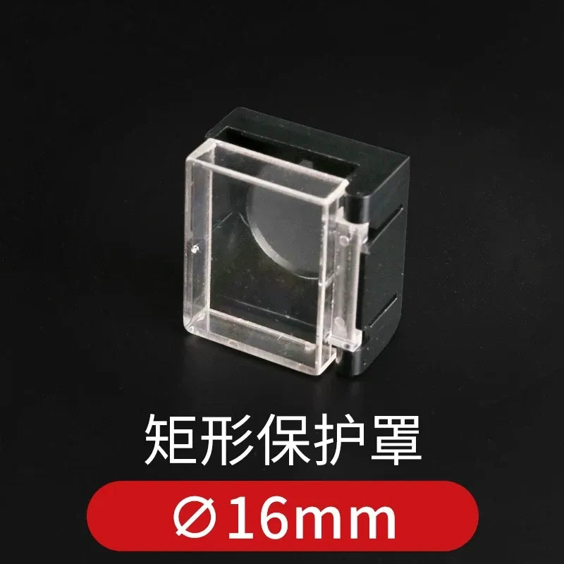 Push Button Protective Cover, Waterproof Dustproof Anti-oil Button Guard Cap, Warning Ring, for 12/16/19/22/25mm Metal Pushbutton Switch