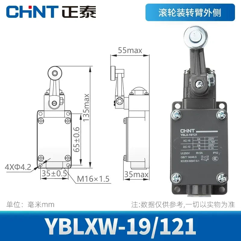 CHINT YBLX-19/121 Limit Switch ,Travel Switch ,Roller Lever Switch ,1NO1NC Switch  