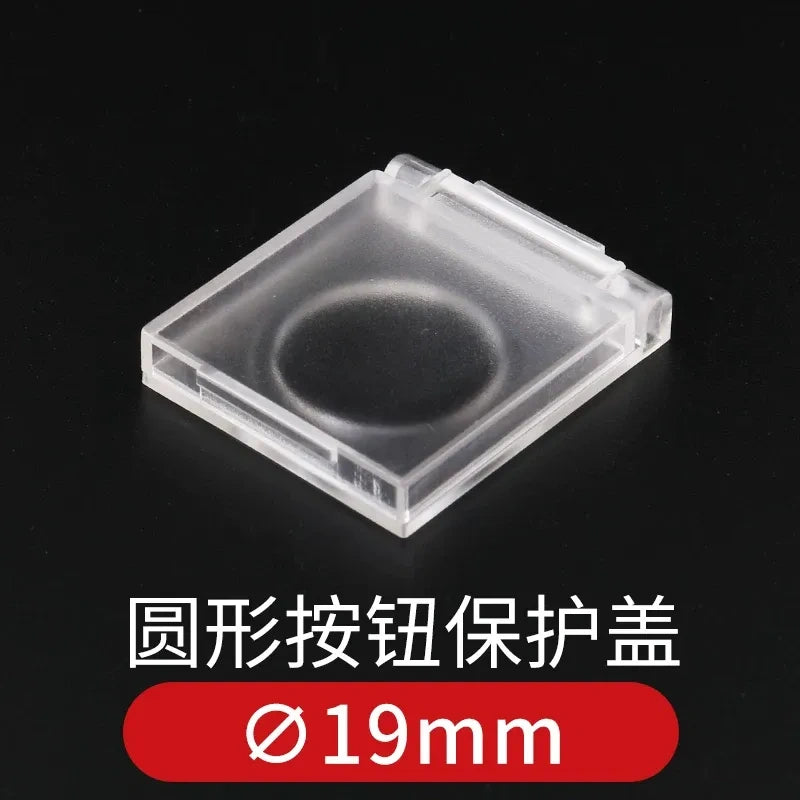 Push Button Protective Cover, Waterproof Dustproof Anti-oil Button Guard Cap, Warning Ring, for 12/16/19/22/25mm Metal Pushbutton Switch