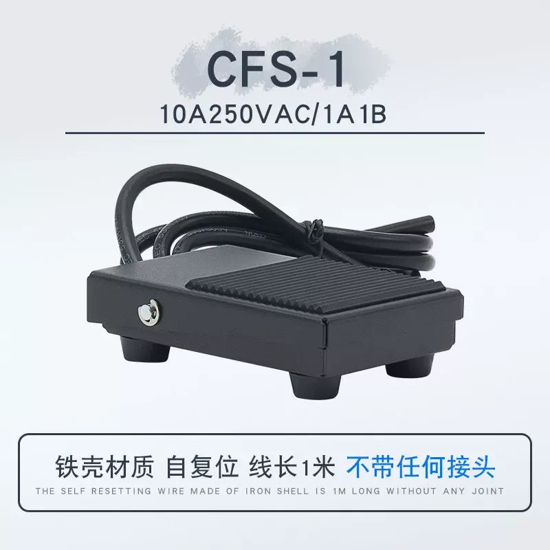 CNTD Foot Switch, Foot Pedal Switch ,Industrial Foot Switch , Momentary Foot Switch, 10A250V SPDT switch, Iron Housing Foot Switch, CFS1 Foot Switch with wire length 1meter ,Welding Foot Control
