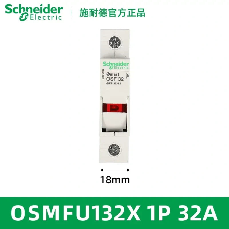 Schneider OSMFU132X Fuse Holder ,DIN Rail Fuse Holder, 1P 32A Fuse Holder with indicator