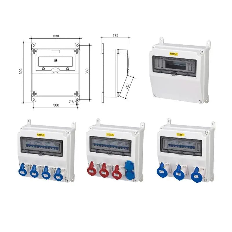 1Pcs Outdoor mobile portable power distribution box plastic waterproof industrial socket box portable power maintenance emptybox - electrical center b2c