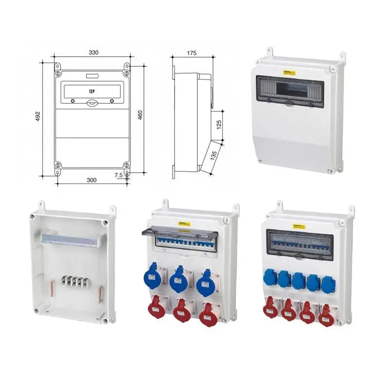 1Pcs Outdoor mobile portable power distribution box plastic waterproof industrial socket box portable power maintenance emptybox - electrical center b2c