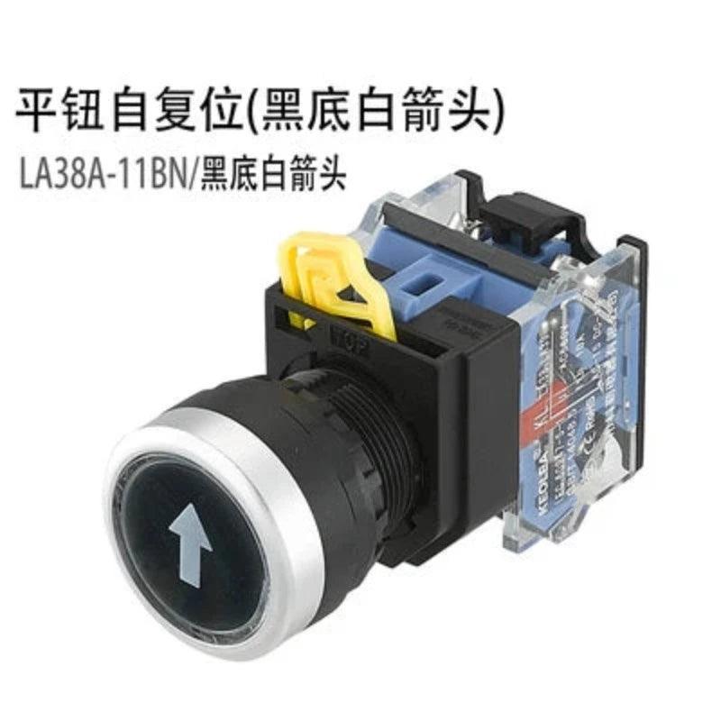 1Pcs 22mm 4 Screw Circular small size Flat round Panel Cutout LA38-11 LA38-11BN ON-OFF Momentary/Self locking Push button switch