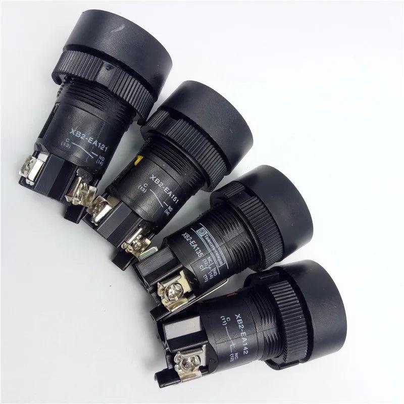 1Pcs 22mm Momentary Push Button Switch Red Green Blue Yellow Black White Normal Open/normal Close XB2-EA142 XB2-EA131