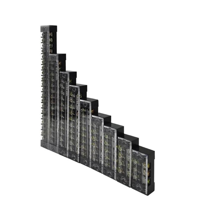 1Pcs Dual Row Barrier Screw Terminal Block Strip Wire Connector 600V 15A 3/4/6/8/10/12/15/20 Positions Optional