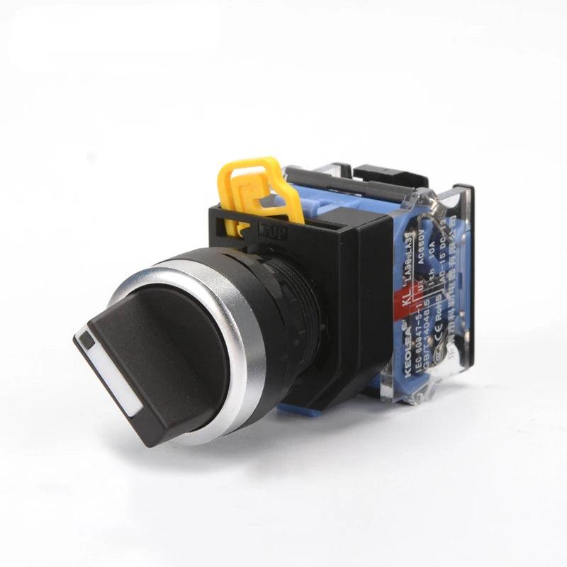 1PCS LA38-11 22mm high-quality rotary button switch key button 2 bit 3 bit 1NO 1NC / 2NO power control switch