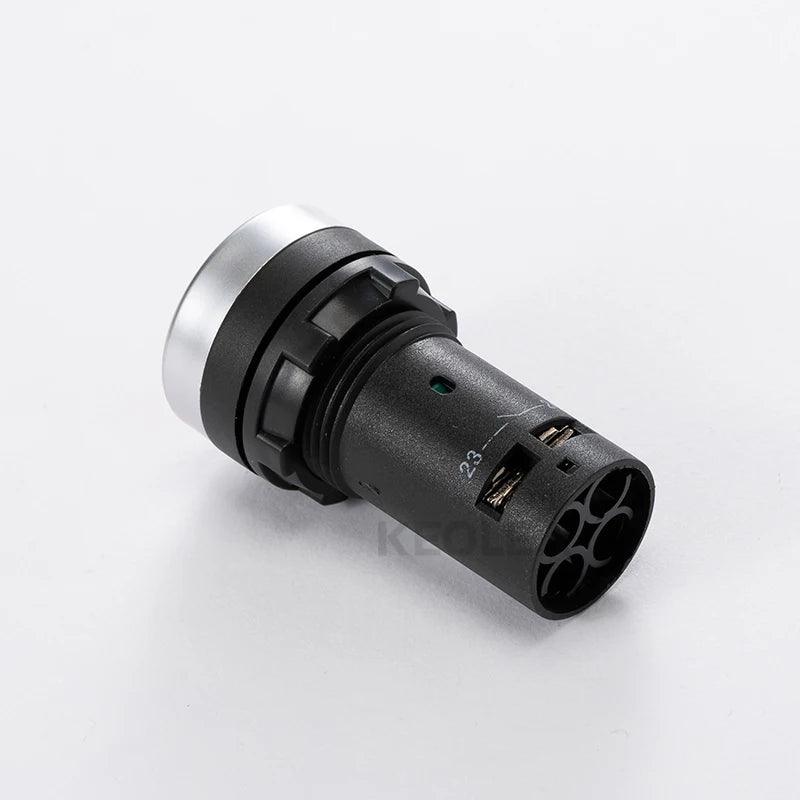 1Pcs LA38-11J 22mm Momentary Self-rest Electrical Push Button Switch Green Red 1NO 1NC 3 Pins Screws Terminals Computer PC