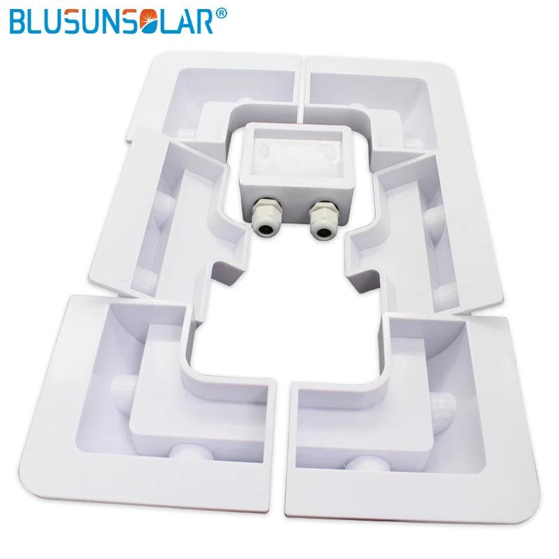 1sets/Lot White Color ABS Solar Panel Mounting Bracket Kits Cable Entry Gand Ideal 7pcs/set for Caravan Motorhome RV