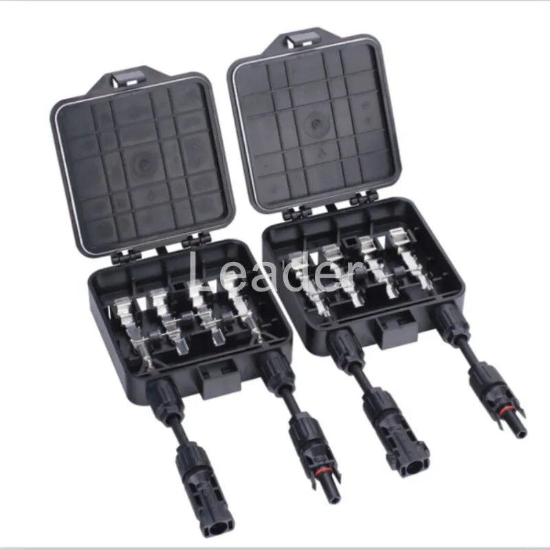 2 Pcs/lot Top Quality 4 Way PV Junction Box Combiner Boxes for Solar Energy System, 3 Diodes Solar JB with  Connector XH0200
