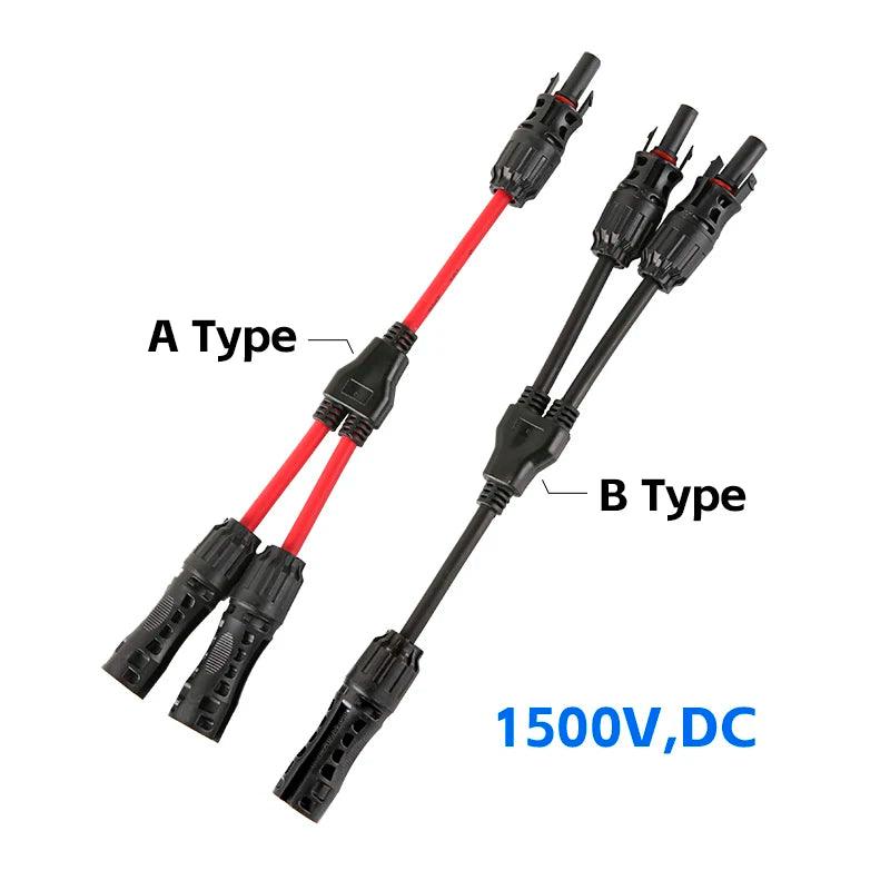Wholesale 2 To 1 Hot Selling PV Y Branch Connector With 4mm2 1000V 30A Solar Cable For pv Stecker combiner box 2 in 1 out