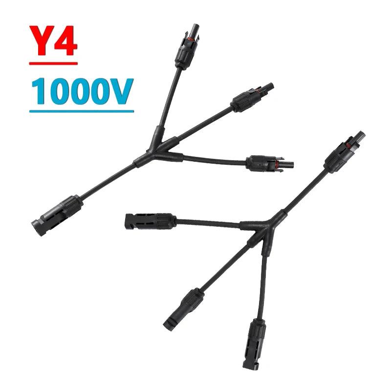 Wholesale 2 To 1 Hot Selling PV Y Branch Connector With 4mm2 1000V 30A Solar Cable For pv Stecker combiner box 2 in 1 out