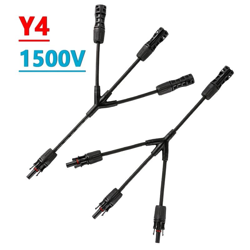 Wholesale 2 To 1 Hot Selling PV Y Branch Connector With 4mm2 1000V 30A Solar Cable For pv Stecker combiner box 2 in 1 out