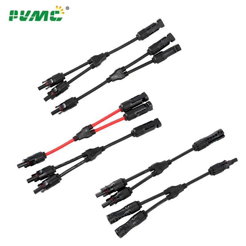 Wholesale 2 To 1 Hot Selling PV Y Branch Connector With 4mm2 1000V 30A Solar Cable For pv Stecker combiner box 2 in 1 out