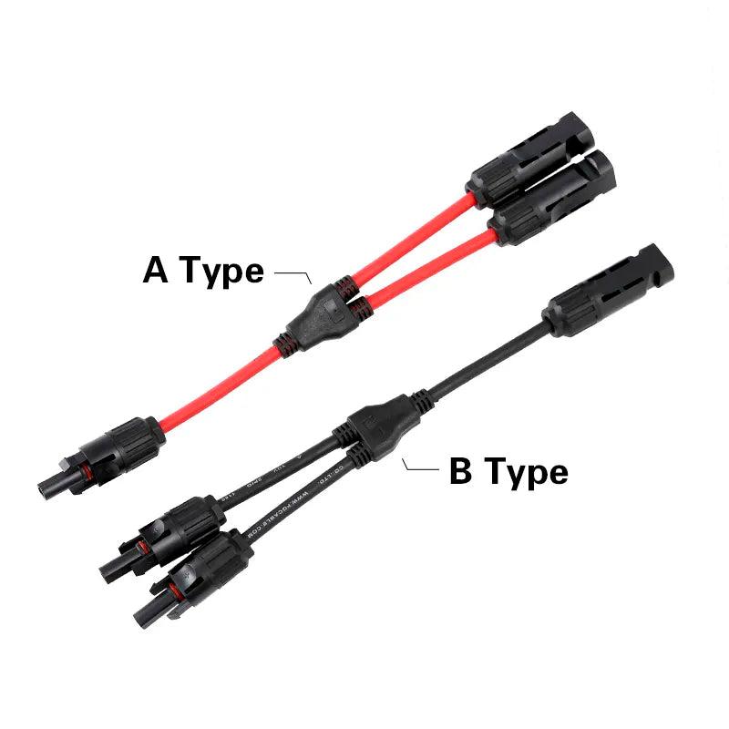 Wholesale 2 To 1 Hot Selling PV Y Branch Connector With 4mm2 1000V 30A Solar Cable For pv Stecker combiner box 2 in 1 out