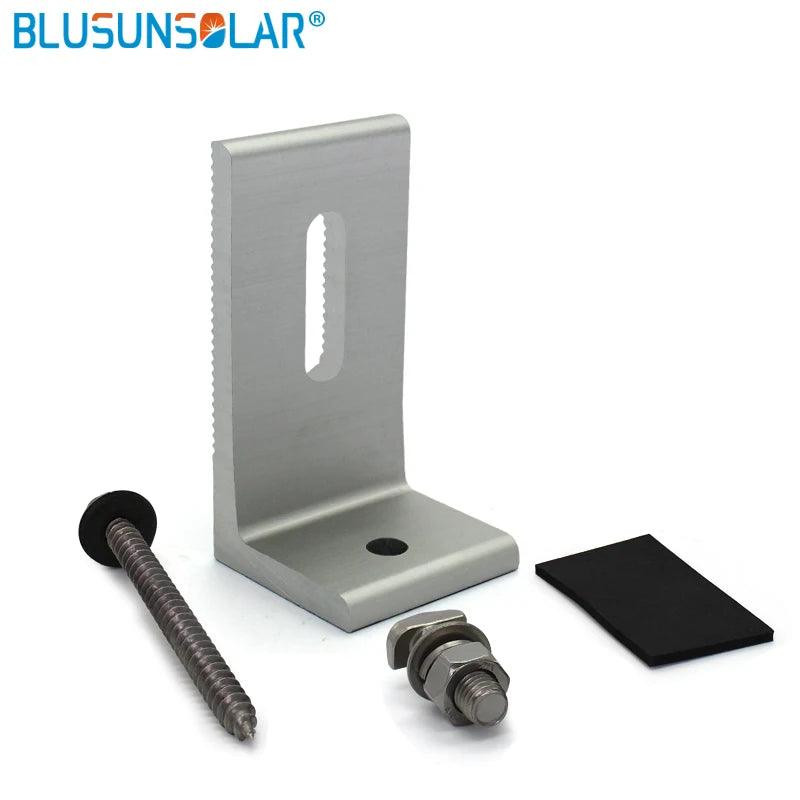 20 Sets High Quality L-type  Panel Mounting Bracket Solar End Clamp 100% Aluminum Solar Clamp for Framed Module