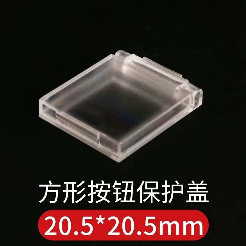 Push Button Protective Cover, Waterproof Dustproof Anti-oil Button Guard Cap, Warning Ring, for 12/16/19/22/25mm Metal Pushbutton Switch