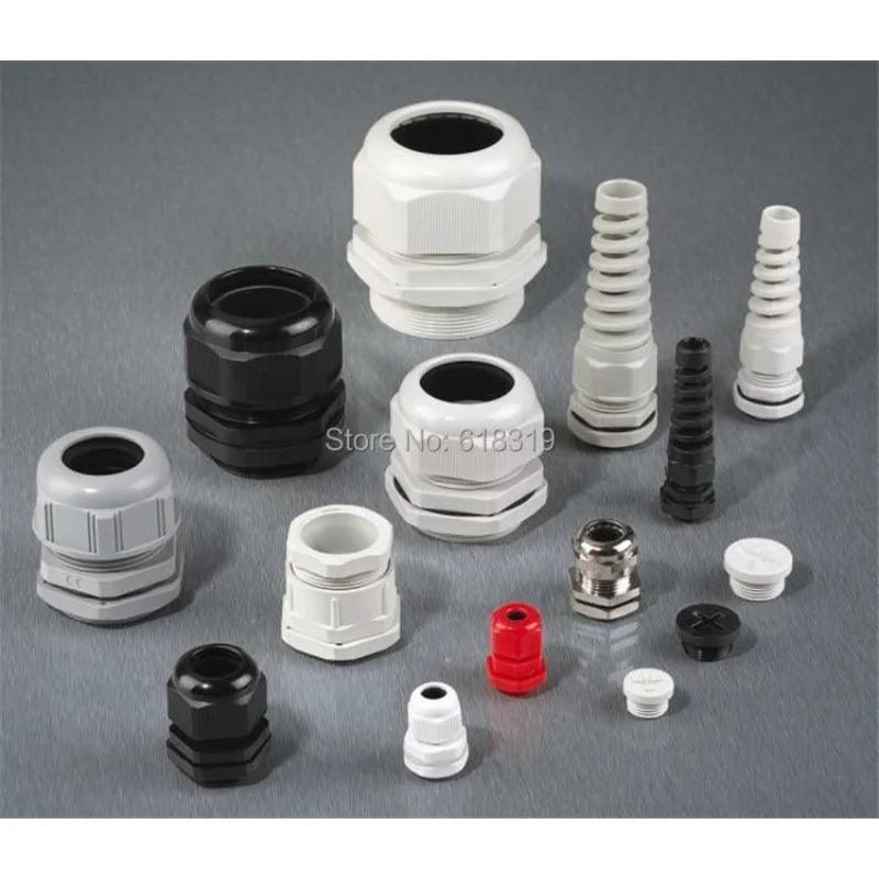 200pcs/lot PG11 Cable Gland IP68 Waterproof Connector Diameter 3-6.5mm Nylon Plastic Wire Glands