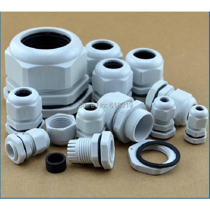 200pcs/lot PG7 Cable Gland IP68 Waterproof Connector Diameter 3-6.5mm Nylon Plastic Wire Glands