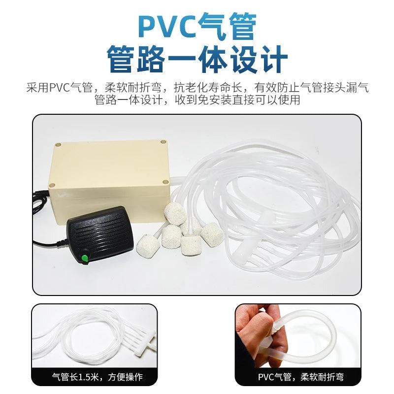 220V AC Oxygen Pump Air Pomp PWM Adjustable Volume 555 Motor Electric DC 12V Vacuum Pump Aeration Tank Aquarium Fishing Fish Car