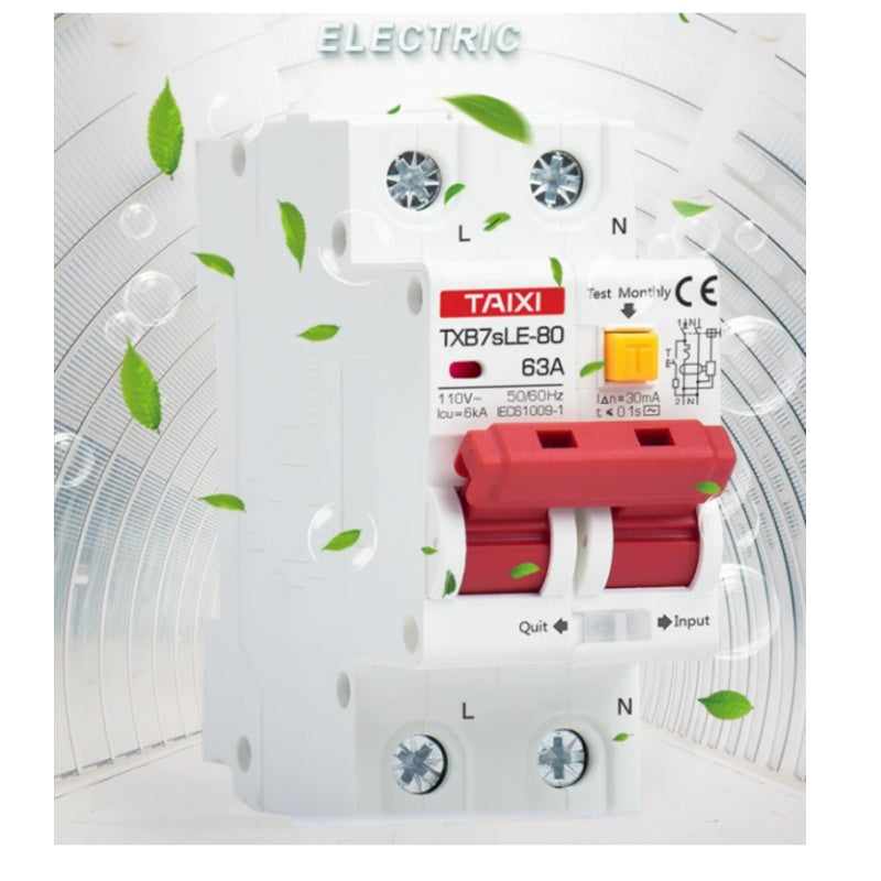RCCB,Residual Current Circuit Breaker,120V RCCB,2P RCCB,30mA RCD,earth leakage breaker,US residential panel breaker,10A‑63A rccb,replacement rccb,din rail fault current protector,household shock protection breaker
