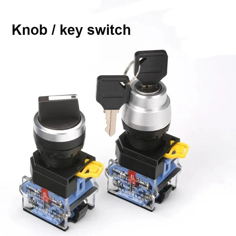 22mm LA38A-11BN LA38A-11ZS LA38A-11M Momentary self locking knob emergency stop mushroom emergency start control button switch - electrical center b2c,la38 series button switch