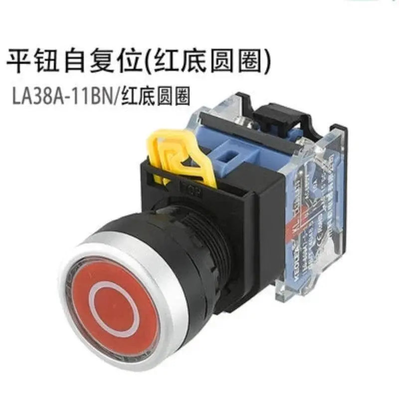 22mm LA38A-11BN LA38A-11ZS LA38A-11M Momentary self locking knob emergency stop mushroom emergency start control button switch - electrical center b2c