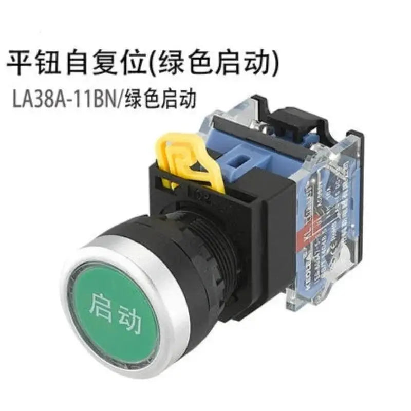 22mm LA38A-11BN LA38A-11ZS LA38A-11M Momentary self locking knob emergency stop mushroom emergency start control button switch - electrical center b2c