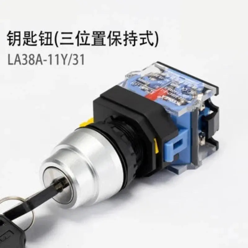 22mm LA38A-11BN LA38A-11ZS LA38A-11M Momentary self locking knob emergency stop mushroom emergency start control button switch - electrical center b2c