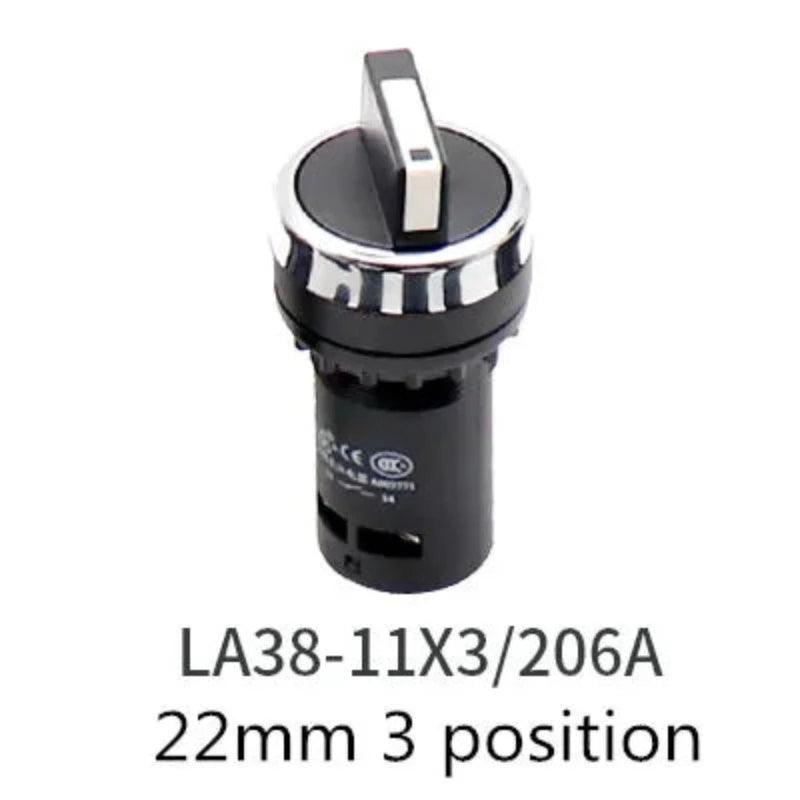 22mm Economical LA38-11/206A Button Switch Knob Switch Emergency Stop Switch Normal Open + Normal Close