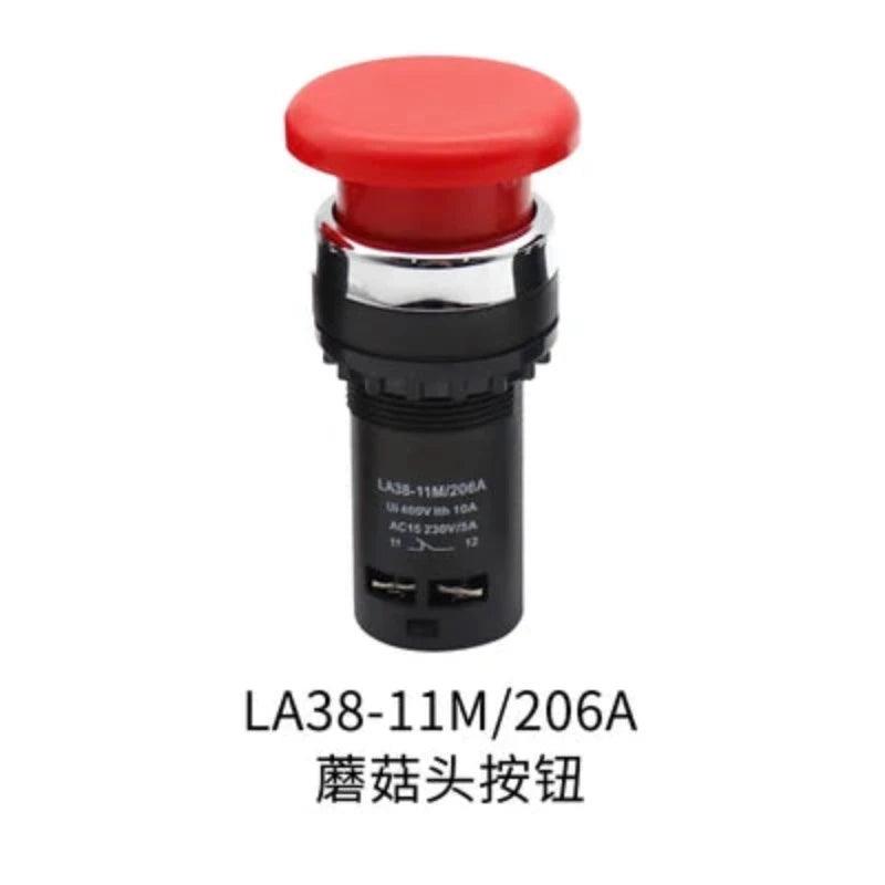22mm Economical LA38-11/206A Button Switch Knob Switch Emergency Stop Switch Normal Open + Normal Close