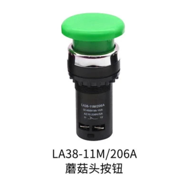 22mm Economical LA38-11/206A Button Switch Knob Switch Emergency Stop Switch Normal Open + Normal Close