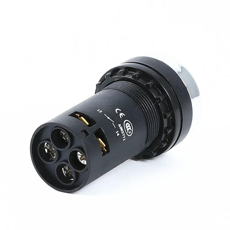 22mm Economical LA38-11/206A Button Switch Knob Switch Emergency Stop Switch Normal Open + Normal Close,la38 series button switch