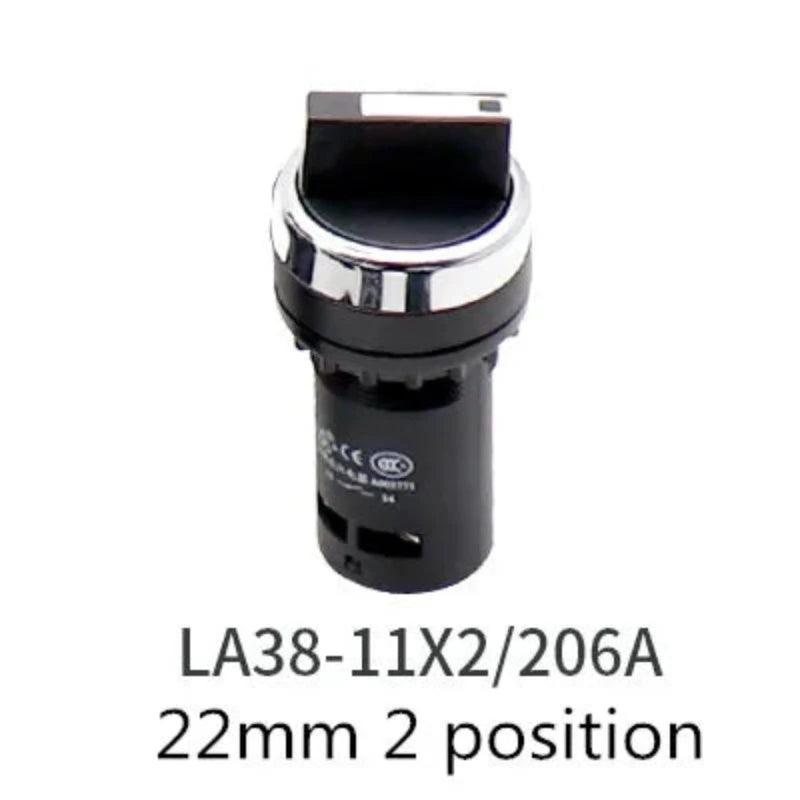 22mm Economical LA38-11/206A Button Switch Knob Switch Emergency Stop Switch Normal Open + Normal Close