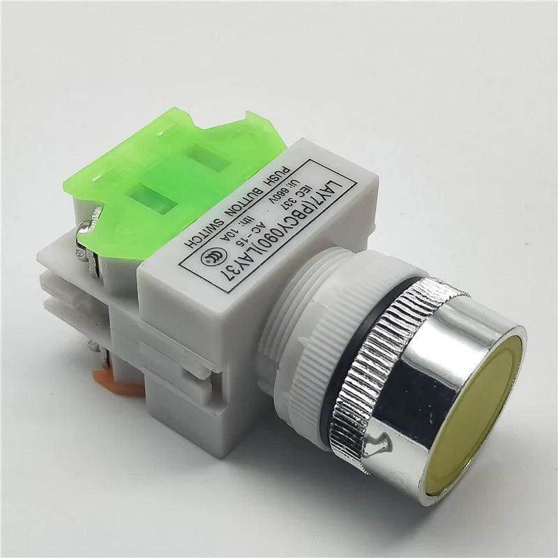 22mm LAY37 Y090 Self-reset Push button switches Red Green Blue Yellow White Black 1NO 1NC 10A250VAC