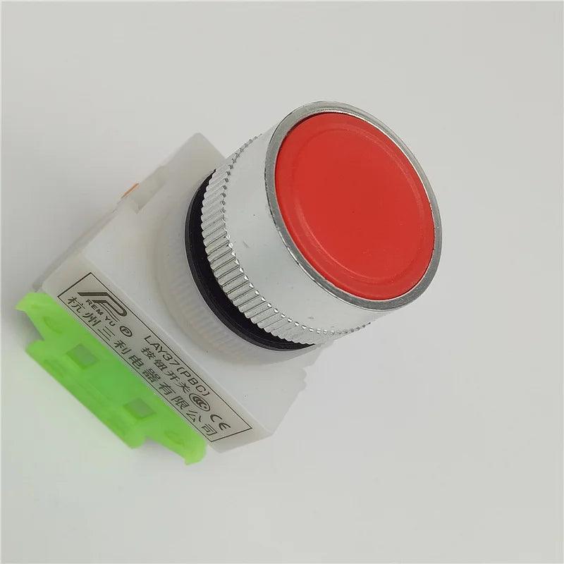 22mm LAY37 Y090 Self-reset Push button switches Red Green Blue Yellow White Black 1NO 1NC 10A250VAC