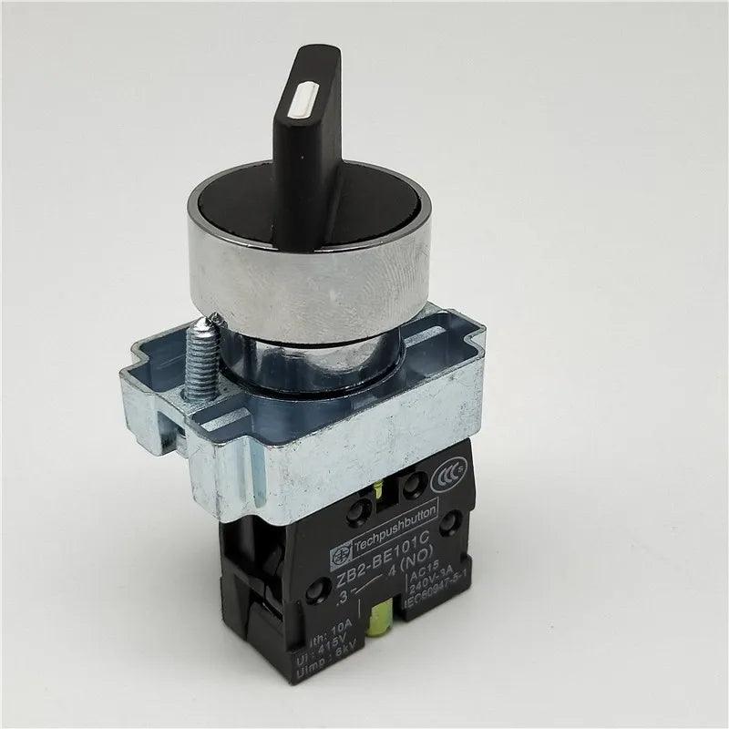 22mm XB2-BD21 BD23 BD25 BD33 BD45 BD53 1NO/2NO/1NO1NC 2/3 Position Self Locking / Self Resetting Selector Knob Switch