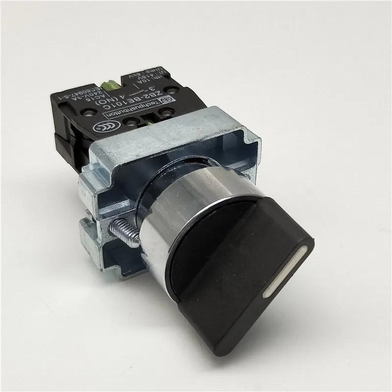 22mm XB2-BD21 BD23 BD25 BD33 BD45 BD53 1NO/2NO/1NO1NC 2/3 Position Self Locking / Self Resetting Selector Knob Switch