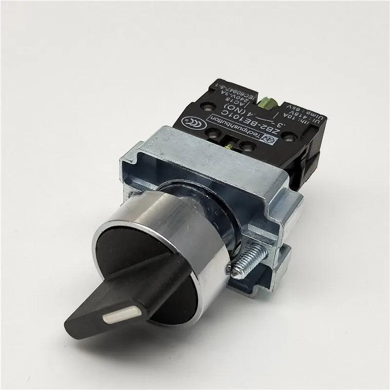 22mm XB2-BD21 BD23 BD25 BD33 BD45 BD53 1NO/2NO/1NO1NC 2/3 Position Self Locking / Self Resetting Selector Knob Switch