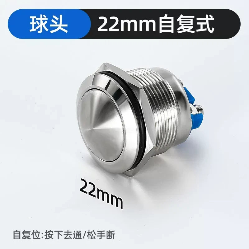 ball head push button,screw terminal button22mm momentary type waterproof button
